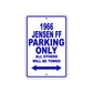 1966 Jensen FF Parking Only All Others Will Be Towed Metal Sign Plate