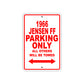 1966 Jensen FF Parking Only All Others Will Be Towed Sign