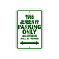 1966 Jensen FF Parking Only All Others Will Be Towed Sign Plate