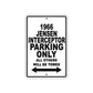 1966 Jensen Interceptor Parking Only All Others Will Be Towed Aluminum Metal Sign  