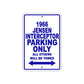 1966 Jensen Interceptor Parking Only All Others Will Be Towed Metal Sign Plate
