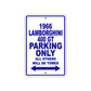 1966 Lamborghini 400 GT Parking Only All Others Will Be Towed Metal Sign Plate