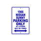 1966 Nissan Sunny Parking Only All Others Will Be Towed Sign Plates