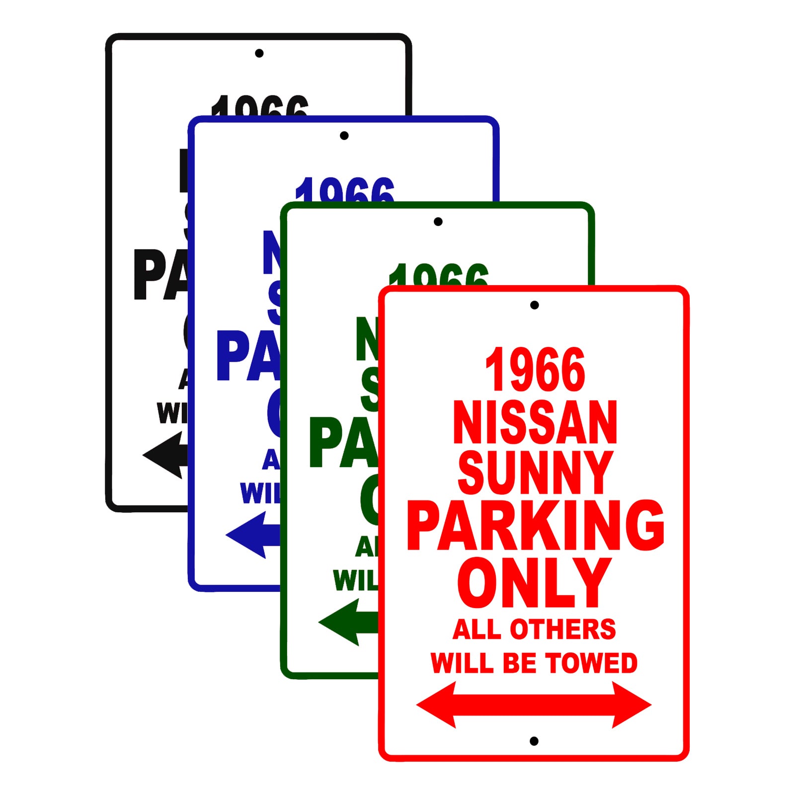 1966 Nissan Sunny Parking Only All Others Will Be Towed Signs