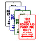 1967 ALFA Romeo A15 Parking Only All Others Will Be Towed Signs