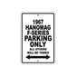 1967 Hanomag F-Series Parking Only All Others Will Be Towed Metal Sign Plate