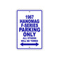 1967 Hanomag F-Series Parking Only All Others Will Be Towed Sign Plate
