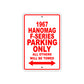 1967 Hanomag F-Series Parking Only All Others Will Be Towed Signs