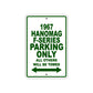 1967 Hanomag F-Series Parking Only All Others Will Be Towed Sign Plate