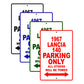 1967 Lancia 140 Parking Only All Others Will Be Towed Signs