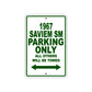1967 Saviem SM Parking Only All Others Will Be Towed Sign Plate