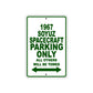 1967 Soyuz Spacecraft Parking Only All Others Will Be Towed Sign Plate