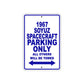 1967 Soyuz Spacecraft Parking Only All Others Will Be Towed Sign Plate