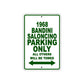 1968 Bandini Saloncino Parking Only All Others Will Be Towed Sign
