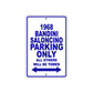 1968 Bandini Saloncino Parking Only All Others Will Be Towed Sign