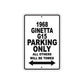 1968 Ginetta G15 Parking Only All Others Will Be Towed Sign Plate