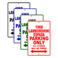 1968 Lamborghini Espada Parking Only All Others Will Be Towed Signs