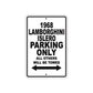 1968 Lamborghini Islero Parking Only All Others Will Be Towed Aluminum Metal Sign Plate