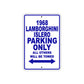 1968 Lamborghini Islero Parking Only All Others Will Be Towed Metal Sign Plate