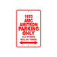 1970 AMC Amitron Parking Only All Others Will Be Towed Sign