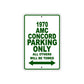 1970 AMC Concord Car Parking Only All Others Will Be Towed Metal Sign 