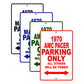1970 AMC Pacer Car Parking Only All Others Will Be Towed Signs