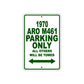 1970 ARO M461 Car Parking Only All Others Will Be Towed Sign Plate