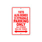1970 Alfa Romeo 33 Stradale Parking Only All Others Will Be Towed Sign