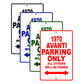 1970 Avanti Car Parking Only All Others Will Be Towed Signs
