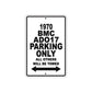 1970 BMC ADO17 Car Parking Only All Others Will Be Towed Metal Sign  