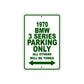 1970 BMW 3 Series Car Parking Only All Others Will Be Towed Sign Plate