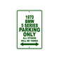 1970 BMW 5 Series Car Parking Only All Others Will Be Towed Metal Sign