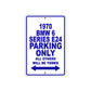 1970 BMW 6 Series E24 Car Parking Only All Others Will Be Towed Metal Sign Plate