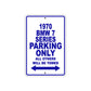 1970 BMW 7 Series Car Parking Only All Others Will Be Towed Metal Sign Plate