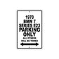 1970 BMW 7 Series E23 Car Parking Only All Others Will Be Towed Metal Sign  