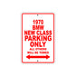 1970 BMW New Class Car Parking Only All Others Will Be Towed Sign