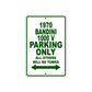 1970 Bandini 1000 V Car Parking Only All Others Will Be Towed Sign Plate