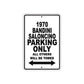 1970 Bandini Saloncino Car Parking Only All Others Will Be Towed Metal Sign  