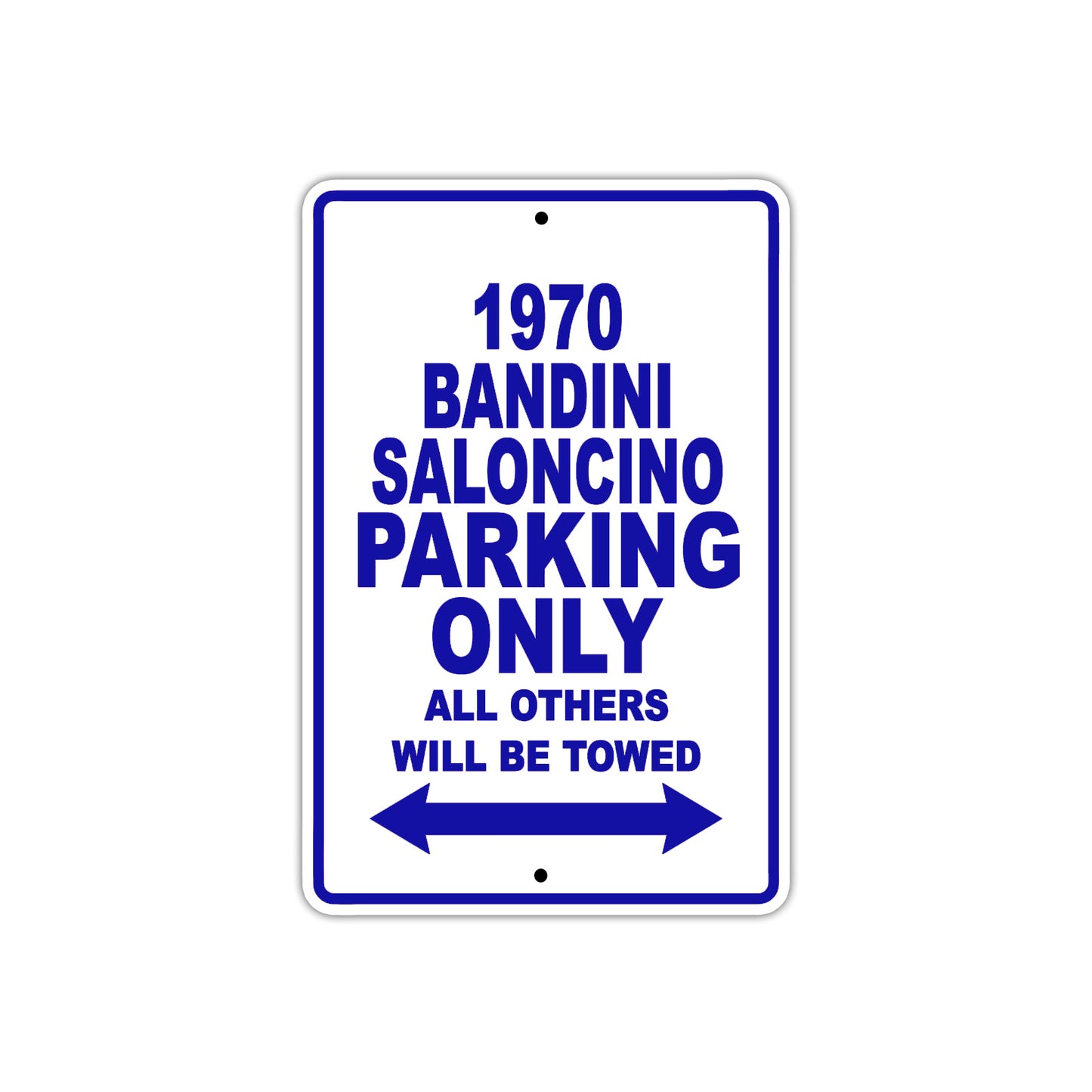 1970 Bandini Saloncino Car Parking Only All Others Will Be Towed Metal Sign Plate
