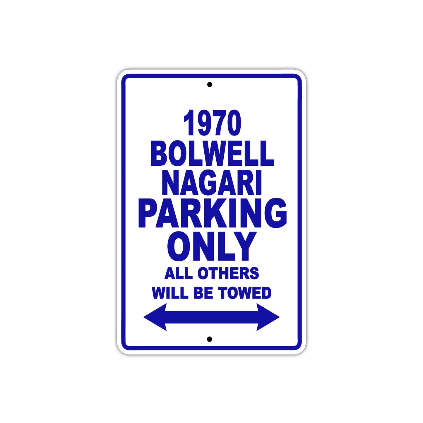 1970 Bolwell Nagari Car Parking Only All Others Will Be Towed Metal Sign plate