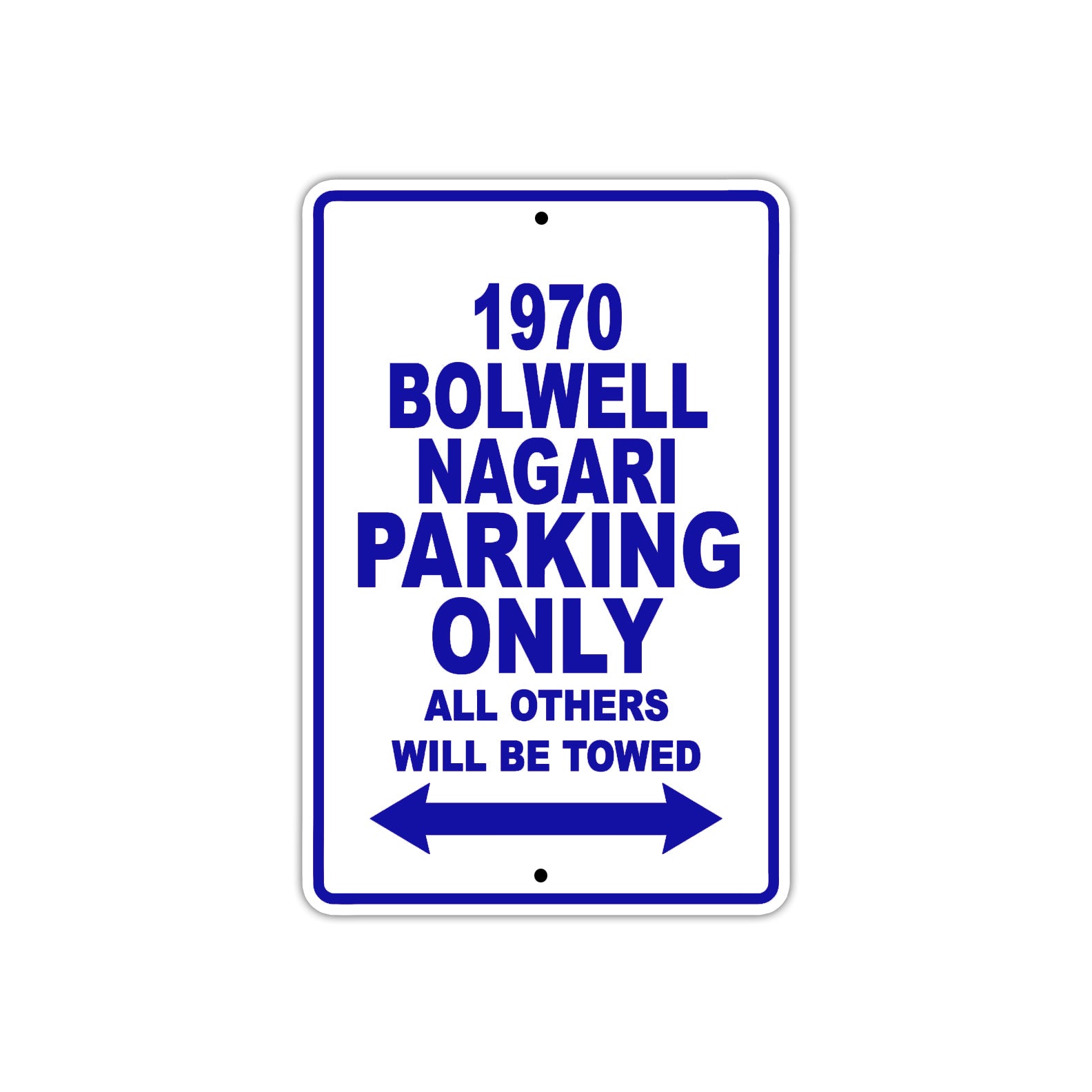 1970 Bolwell Nagari Car Parking Only All Others Will Be Towed Metal Sign plate