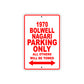 1970 Bolwell Nagari Car Parking Only All Others Will Be Towed Sign