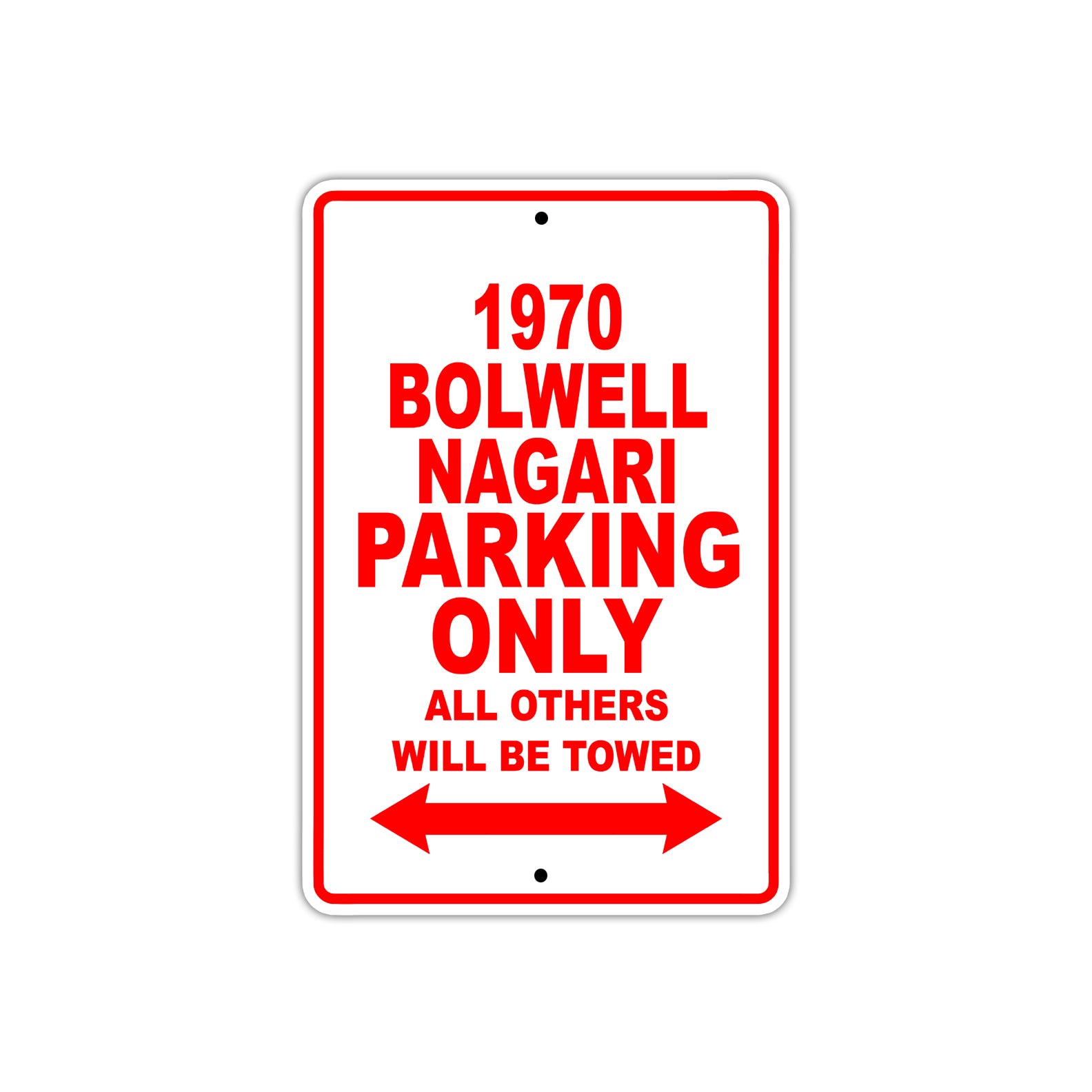 1970 Bolwell Nagari Car Parking Only All Others Will Be Towed Sign