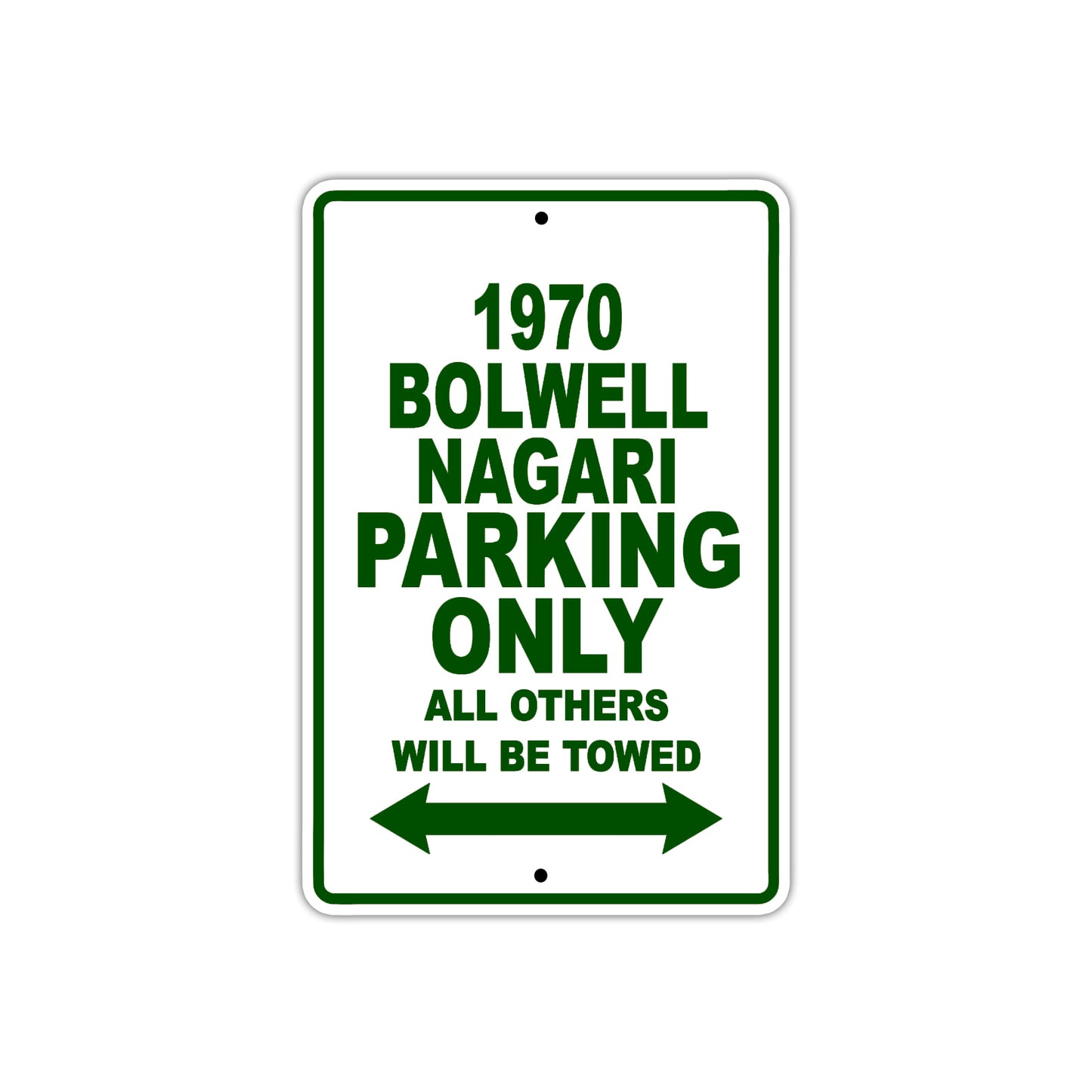1970 Bolwell Nagari Car Parking Only All Others Will Be Towed Sign plate