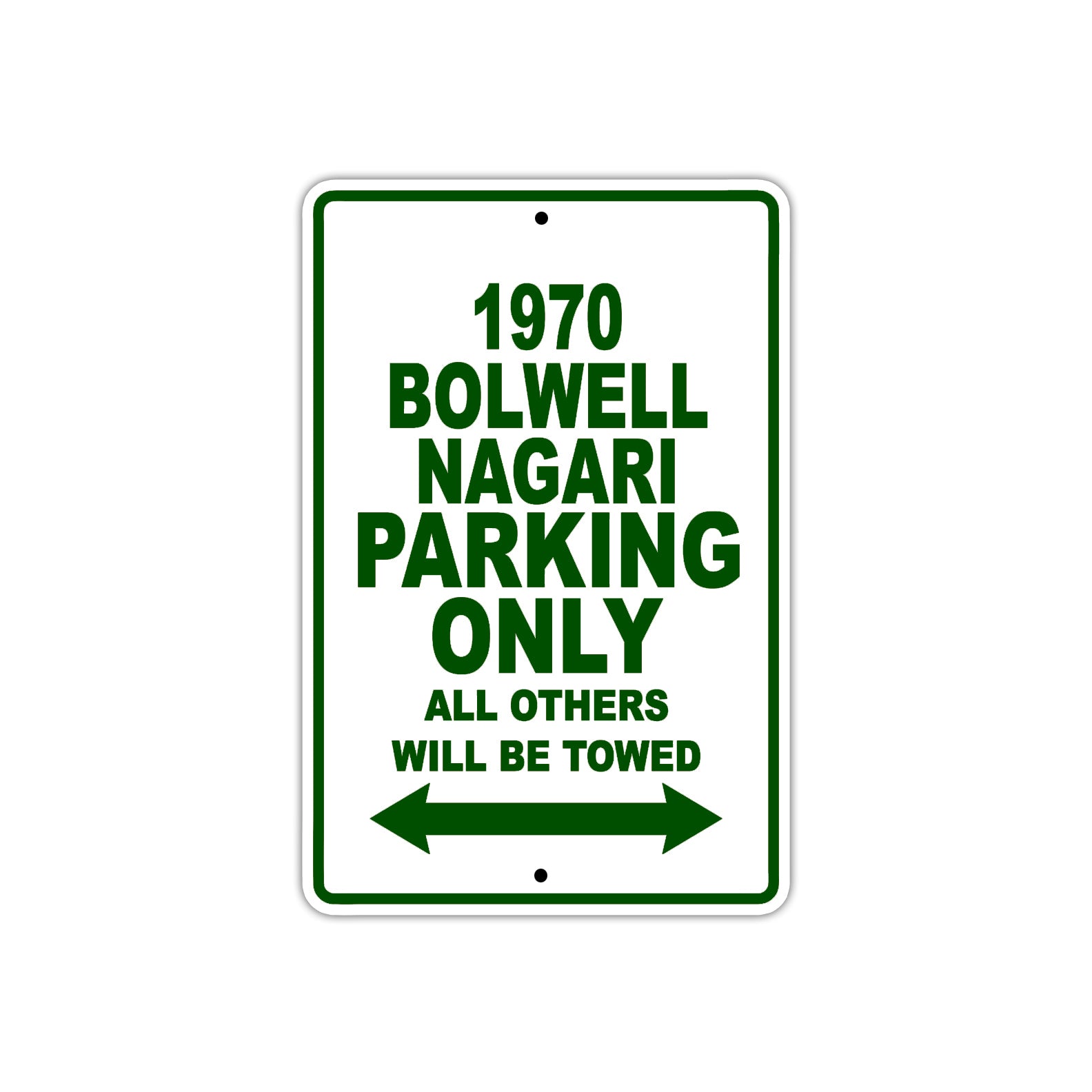 1970 Bolwell Nagari Car Parking Only All Others Will Be Towed Sign plate
