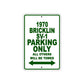 1970 Bricklin SV-1 Car Parking Only All Others Will Be Towed Sign Plate