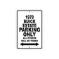 1970 Buick Estate Car Parking Only All Others Will Be Towed Meal Sign 