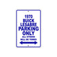 1970 Buick Lesabre Car Parking Only All Others Will Be Towed Metal Sign Plate