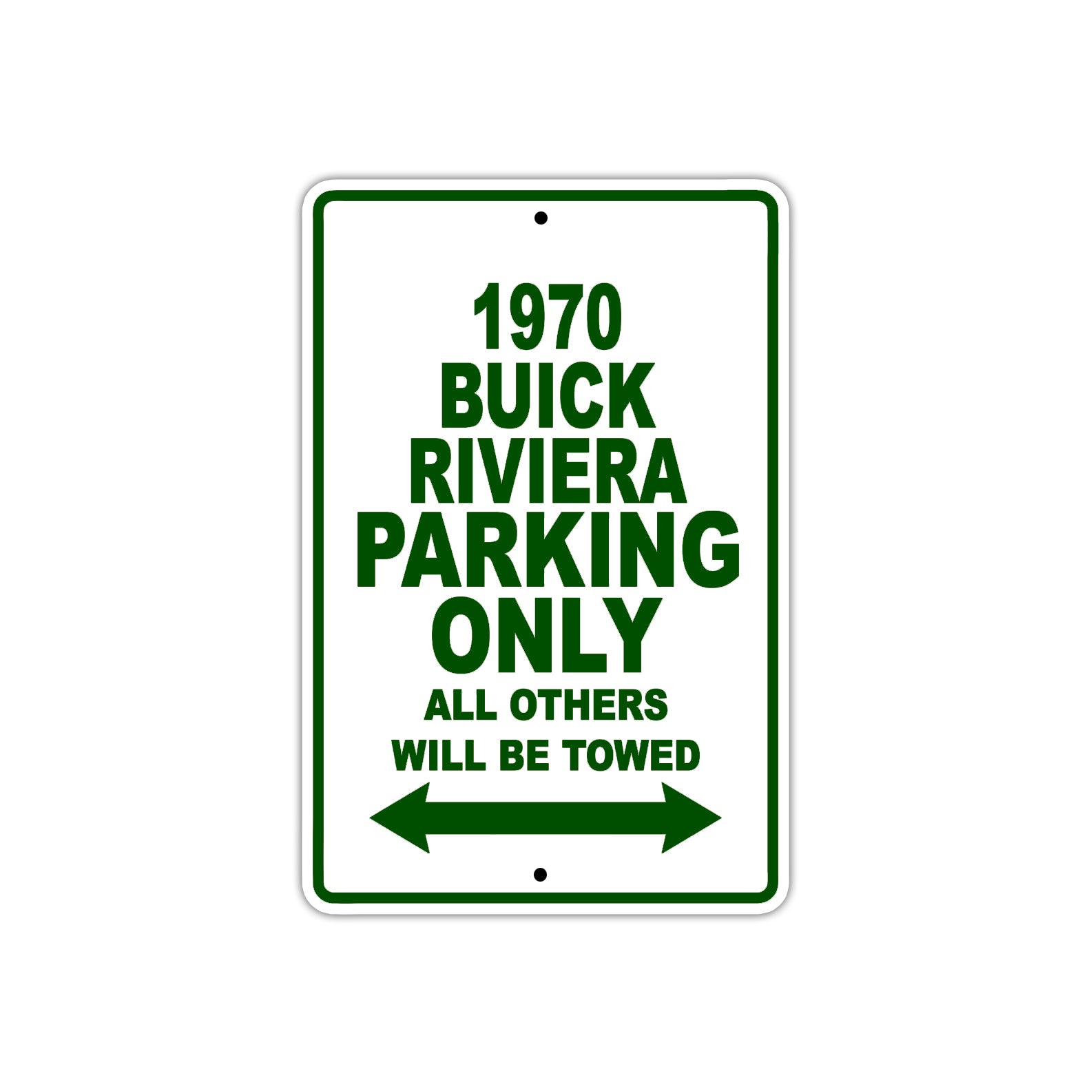 1970 Buick Riviera Car Parking Only All Others Will Be Towed Sign Plate