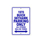 1970 Buick Skyhawk Car Parking Only All Others Will Be Towed Metal Sign Plate